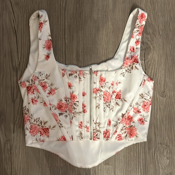 floral corset top - Picture 2 of 2